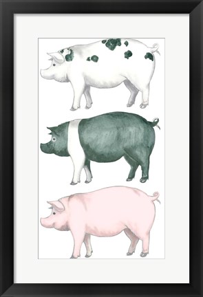 Framed Piggy Wiggy Set Print
