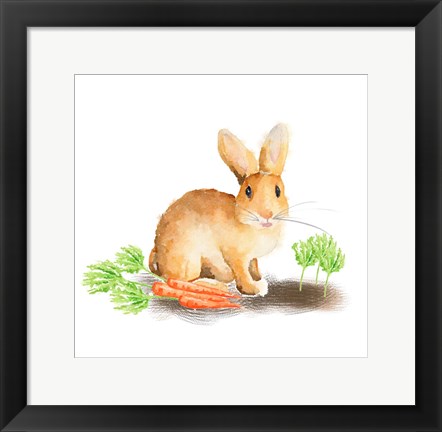Framed Spring Bunny III Print