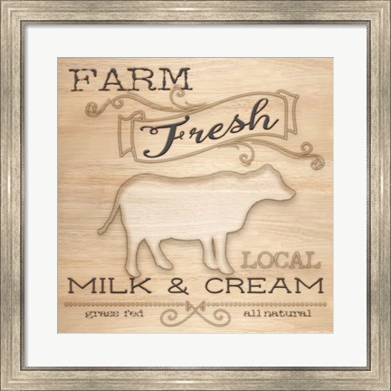 Framed Country Organic Dairy I Print