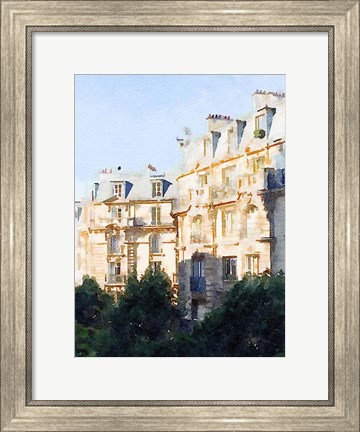 Framed Watercolor Streets of Paris III Print