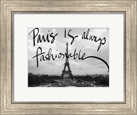 Framed Fashionable Paris Print