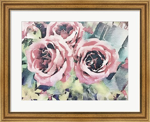 Framed Vintage Roses Print