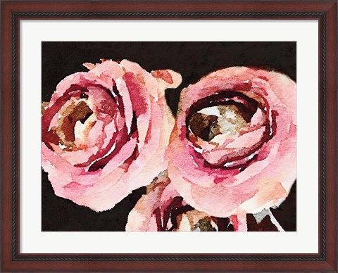Framed Dark Roses Print