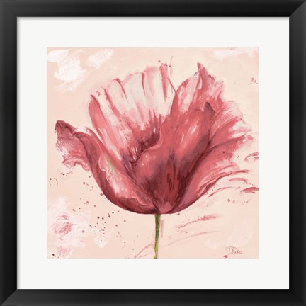 Framed Flower in Pink Print