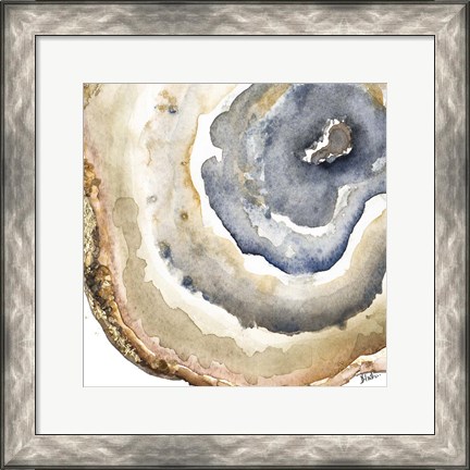 Framed Up Close Agate Watercolor I Print