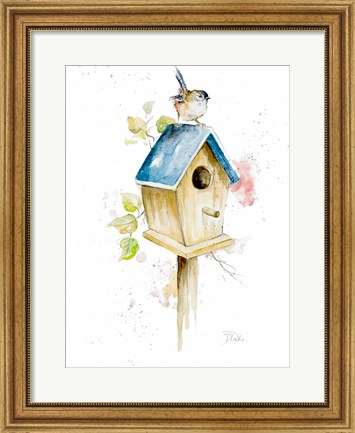 Framed Bird House I Print