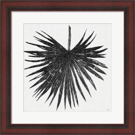 Framed Dark Leaf Palm I Print