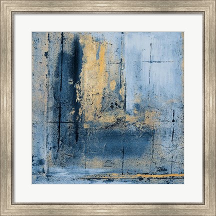 Framed Golden Blues I Print