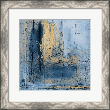 Framed Golden Blues I Print