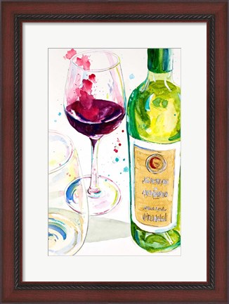 Framed Red and White Wine II Print