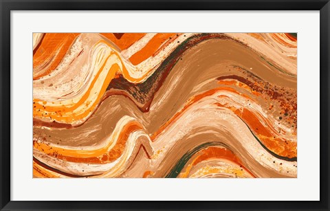 Framed New Concept Orange Abstract Print