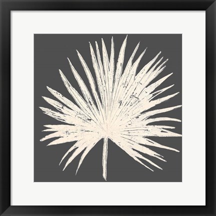 Framed Sophisticated Palm Leaf I Print