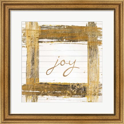 Framed Gold Joy Square Print