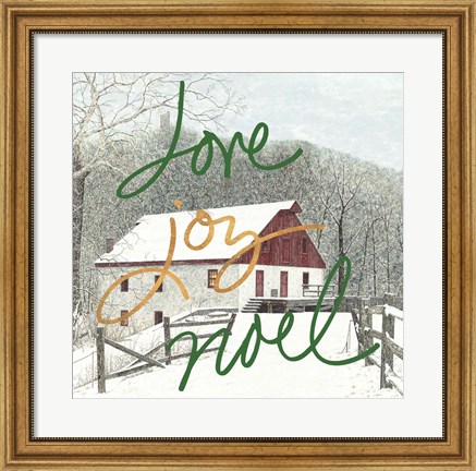 Framed Love Joy Noel Print