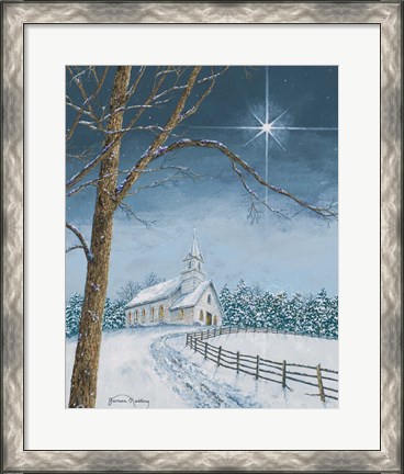 Framed Shining Holiday Star Print