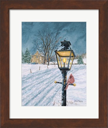 Framed Winter Bird Print