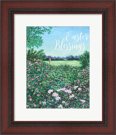 Framed Easter Garden Blessings Print