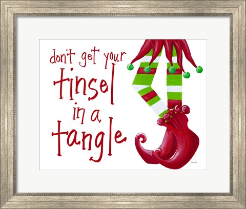 Framed Don&#39;t Get Your Tinsel in a Tangle Print