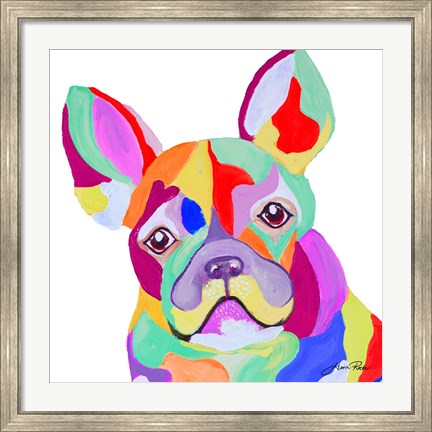Framed Playful Pup Print