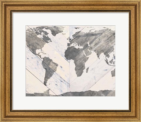 Framed Global on Wood Print