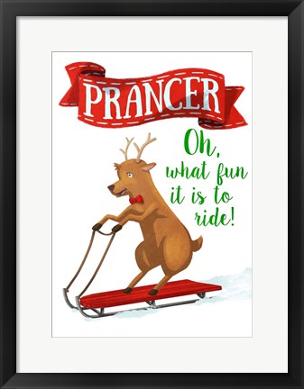 Framed Busy Reindeer III Print