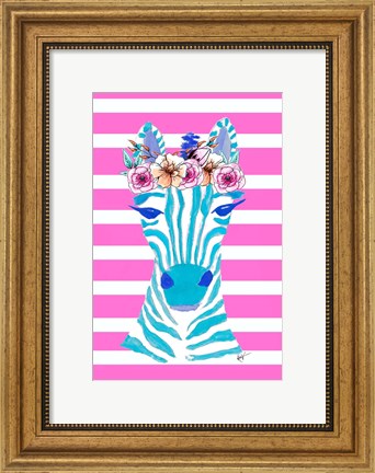 Framed Funky Zebra Print