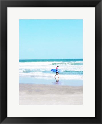 Framed East Coast Surf Girl Print