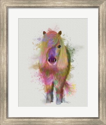 Framed Pony 1 Full Rainbow Splash Print