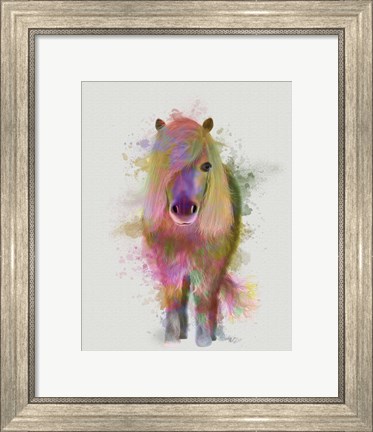 Framed Pony 1 Full Rainbow Splash Print