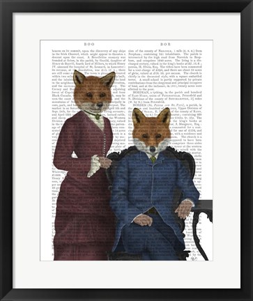 Framed Fox Couple Edwardians Print