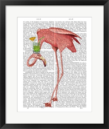 Framed Flamingo and Cocktail 1 Print