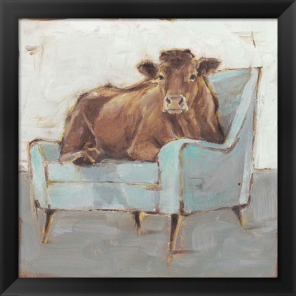 Framed Moo-ving In IV Print