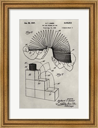 Framed Patent--Slinky Print