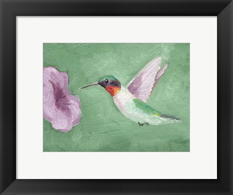 Framed Fresco Hummingbird II Print