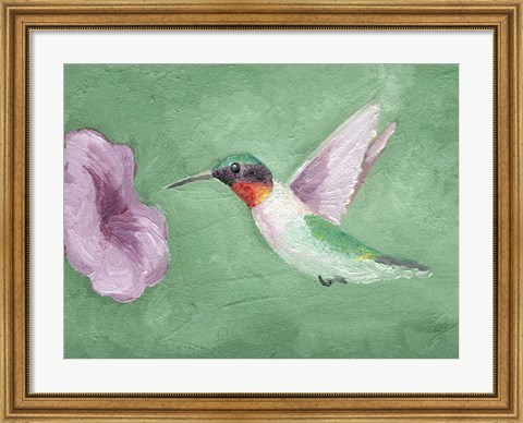 Framed Fresco Hummingbird II Print