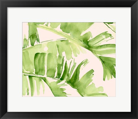 Framed Peachy Palms I Print