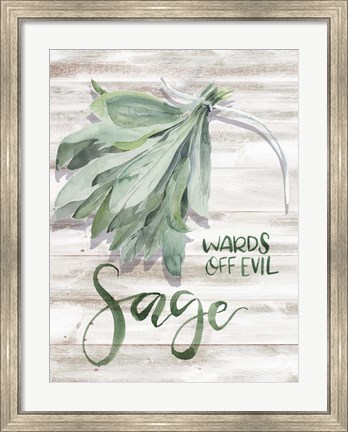 Framed Green Witch III Print