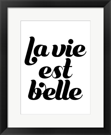 Framed La Vie III Print