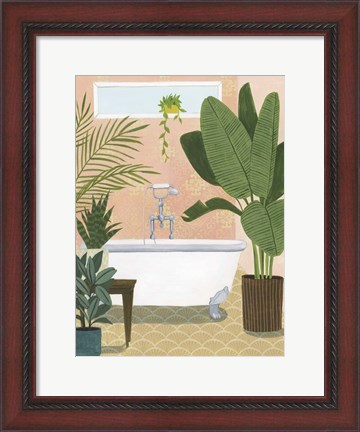 Framed Bathtub Oasis I Print