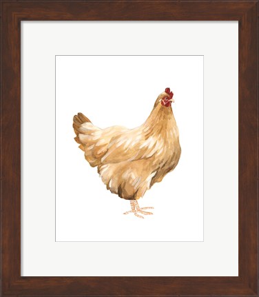 Framed Autumn Chicken I Print