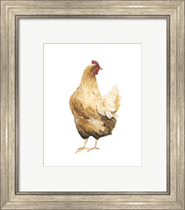Framed Autumn Chicken III Print