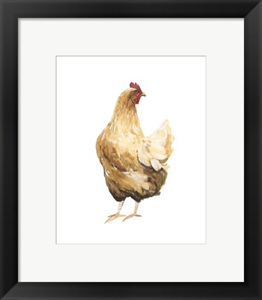 Framed Autumn Chicken III Print