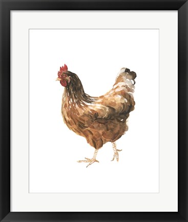 Framed Autumn Chicken IV Print