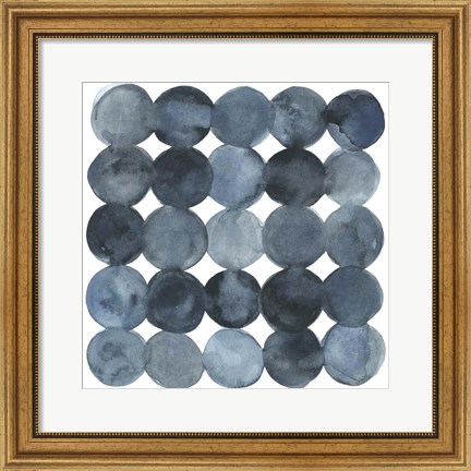 Framed Blue Grey Density II Print