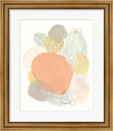 Framed Abstract Succulents I Print
