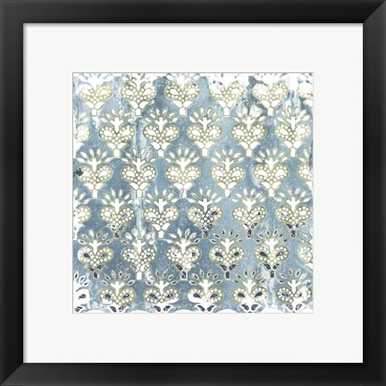 Framed Flower Stone Tile VI Print