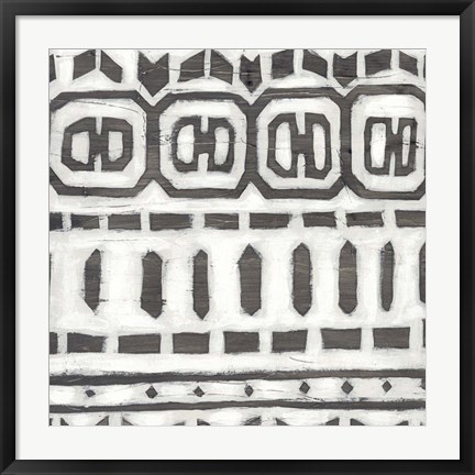Framed Tribal Textile III Print