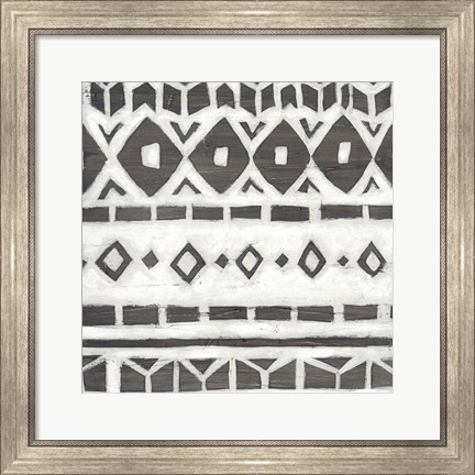 Framed Tribal Textile IV Print