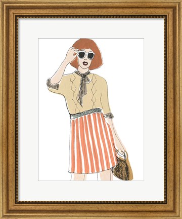 Framed Fashion Vignette I Print