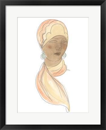 Framed Flapper Fashion Sketches III Print